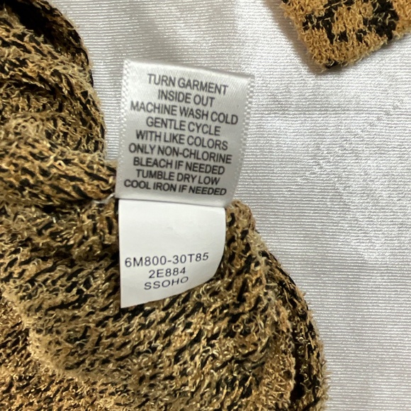 One World Leopard Print Cowl Neck Sweater Small NWT Cozy Chic Fall Tunic - Picture 10 of 12